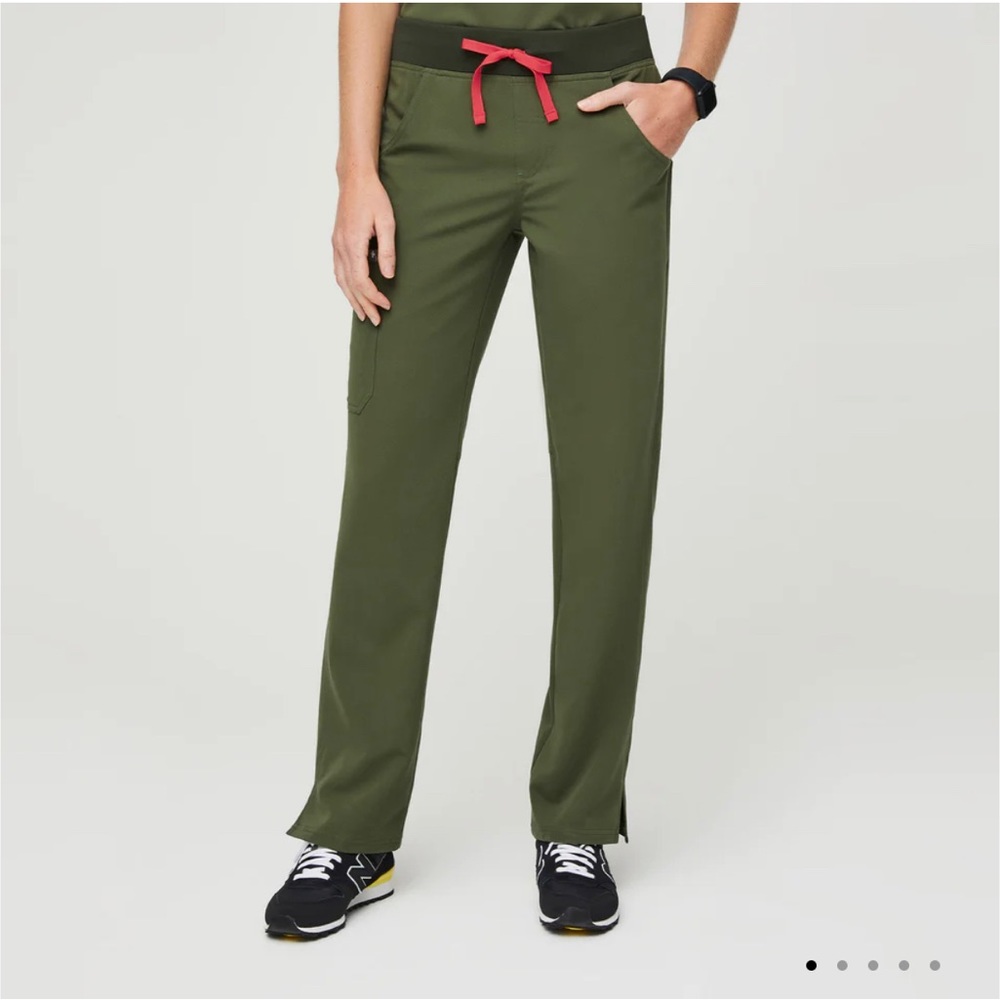 FIGS Dark Olive Scrub Pants